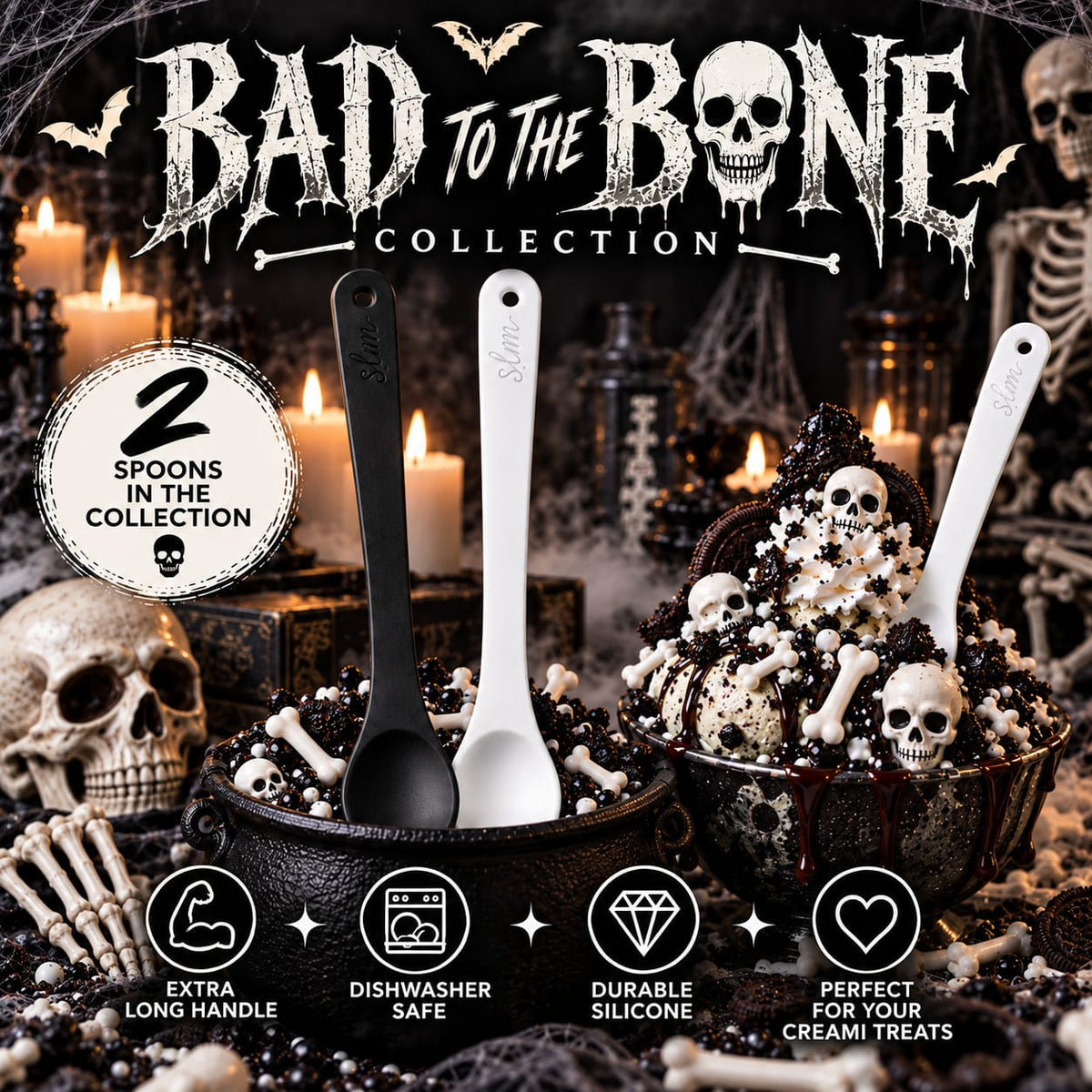 The Creami Spoon Bad to the Bone Collection